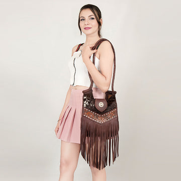 American Darling Cross Body Hair On-Genuine Leather Western Women Bag Handbag Purse | Crossbody for Cute